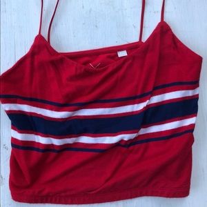 PacSun stripped cropped tank